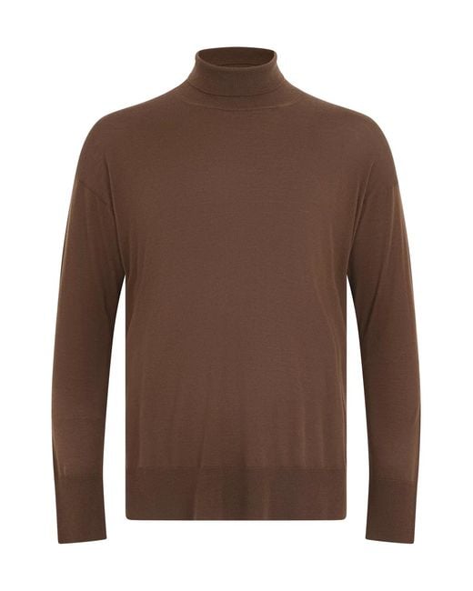 Max Mara Brown S Max Mara High Collar Sweater