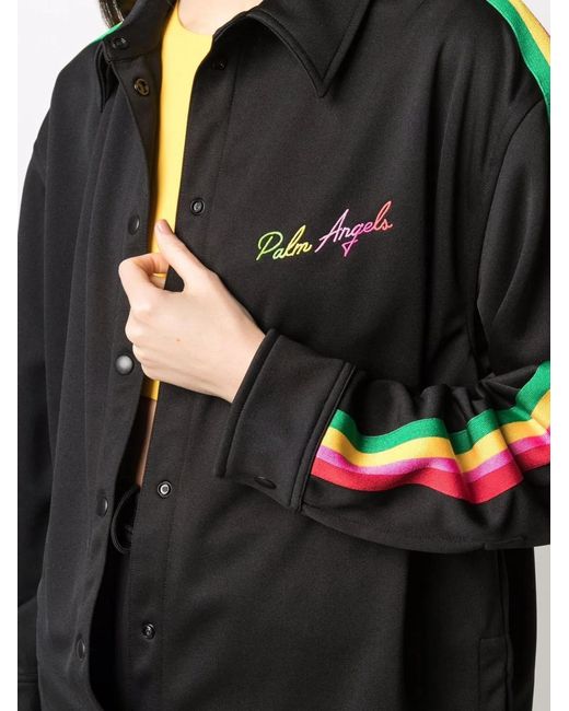 Palm Angels Black Miami Logo Track Shirt