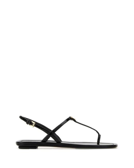 Prada White Varnished Flip-Flop
