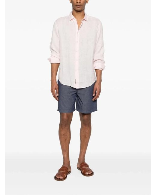 Woolrich Pink Linen Shirt for men