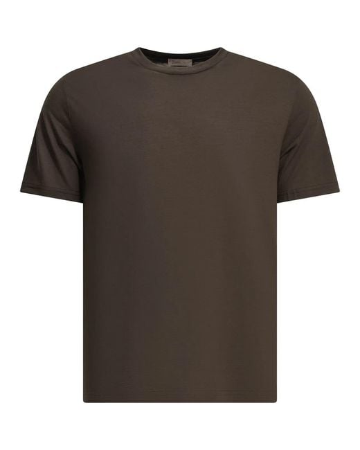 Herno Black "Resort Lana" Crew-Neck T-Shirt for men
