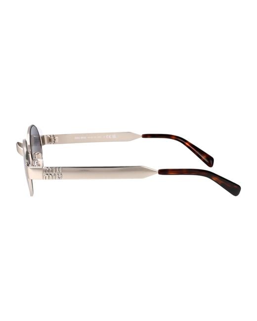 Miu Miu Gray Metal Sunglasses