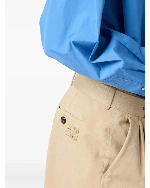 Miu Miu Natural Gabardine Pants