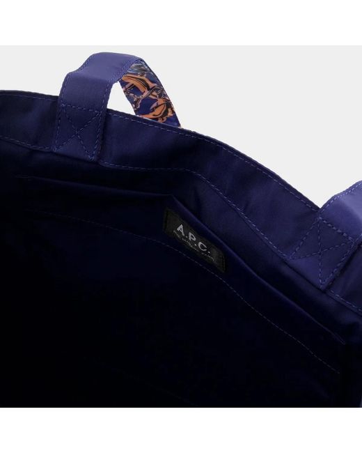 A.P.C. Blue Lou Reversible Shopper Bag for men