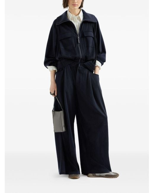 Brunello Cucinelli Blue French Terry Sweat Pants