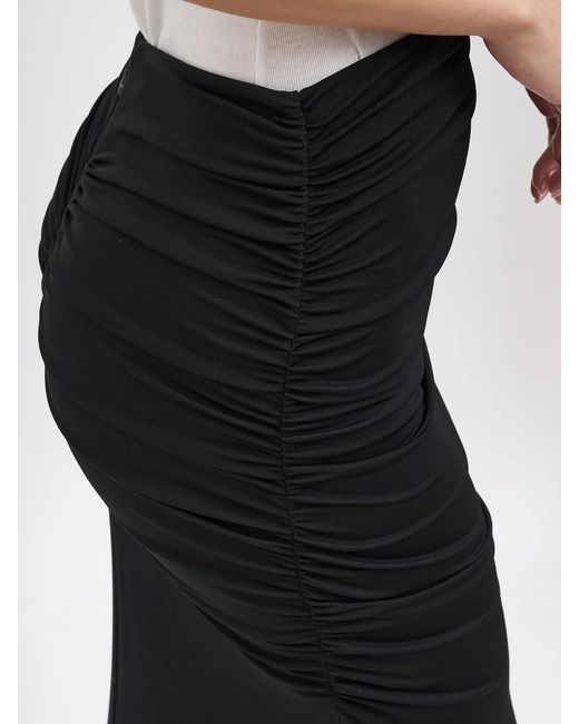 Elisabetta Franchi Black Long Viscose Skirt