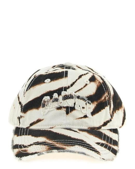 Ganni Multicolor Animal Print Cap