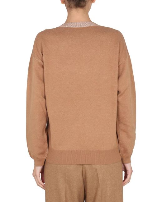 Ballantyne Natural Shirt With Embroidered Logo