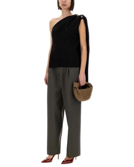 Bottega Veneta Black Crepe Tops