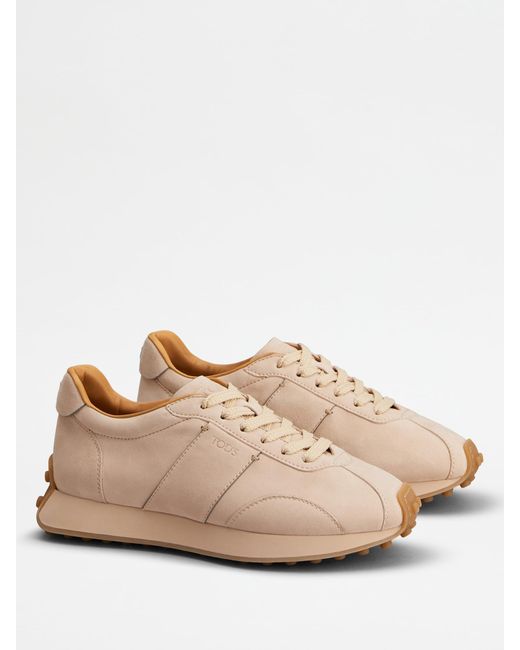 Tod's Pink Vintage Suede Sneakers T