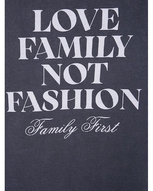 FAMILY FIRST Blue Vintage Crewneck Sweater for men