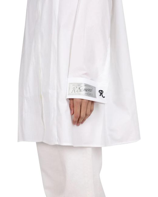 Raf Simons White Logo Patch Shirt