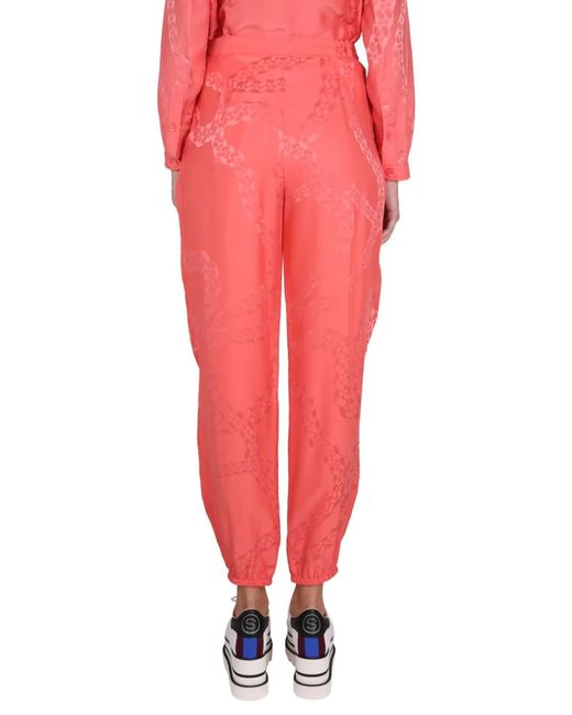 Stella McCartney Red Silk Blend Pants
