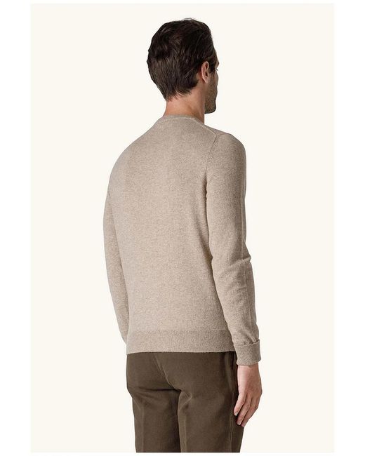 Drumohr Natural Nude Neutrals Cashmere Crewneck for men