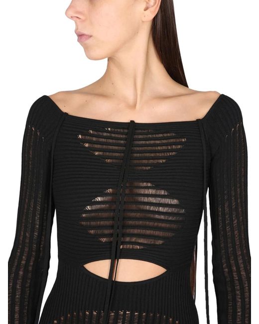 ANDREADAMO Black Andreadamo Mini Dress