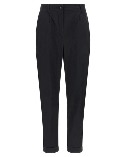 Kiton Black Poplin Pants