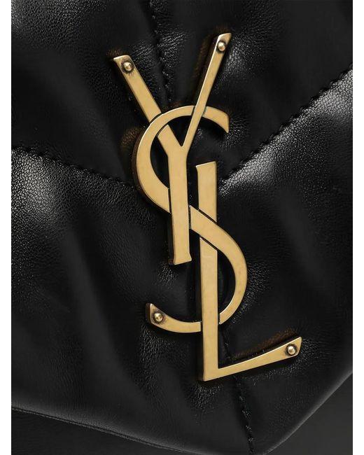 Saint Laurent Black Small Loulou Puffer Shoulder Bag