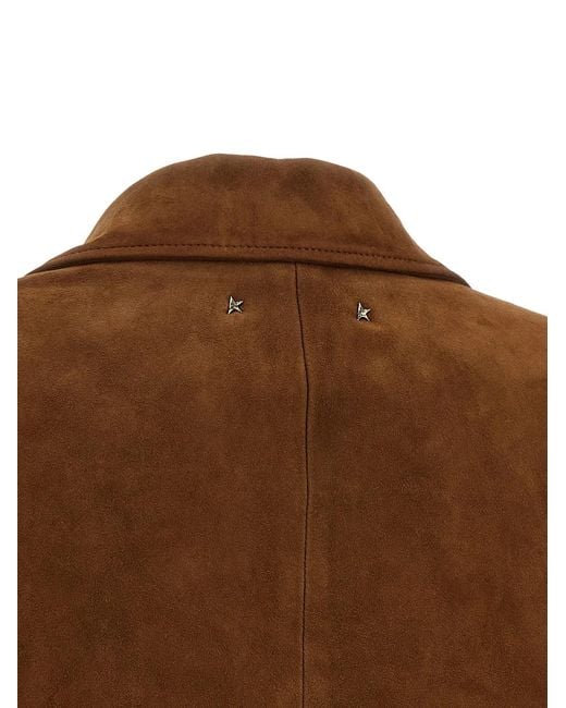 Golden Goose Deluxe Brand Brown Lamb Leather Jacket Clothing