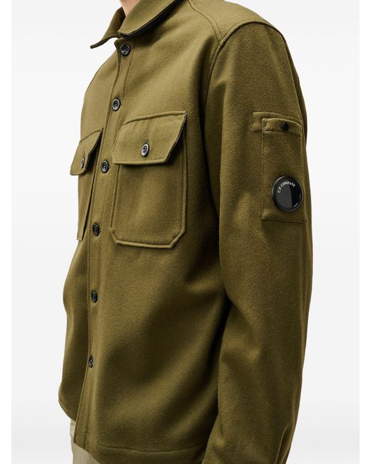 C P Company Green C.P.Company Lens-Detail Pocketed Jacket for men