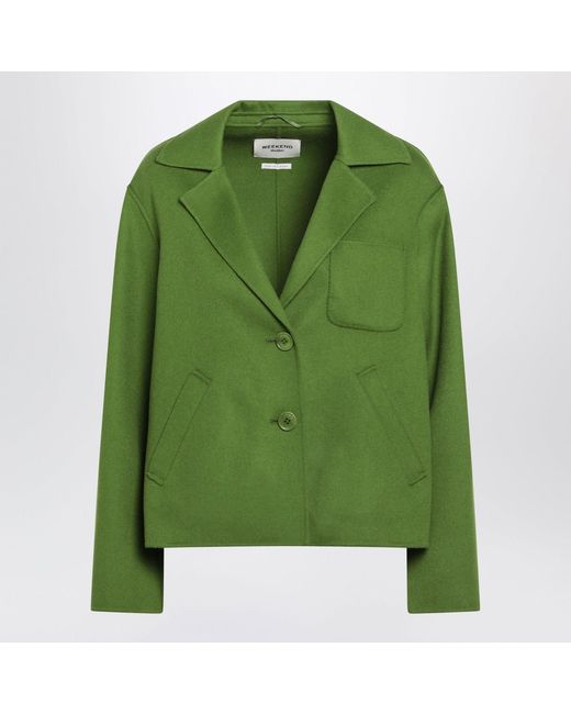 Weekend by Maxmara Green Cropped Jacket