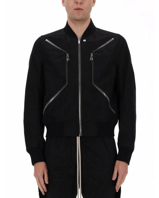 Rick Owens Black "Heizer Flight" Jacket for men
