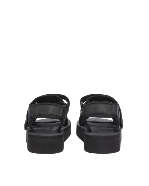 Palm Angels Black X Suicoke Kise Logo Sandals for men