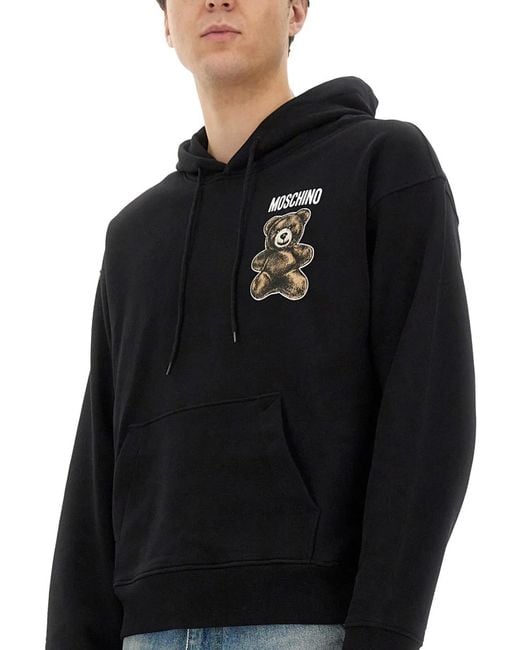 Moschino Couture Black Teddy Bear Hoodie for men