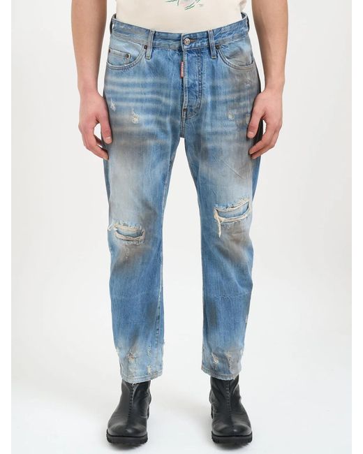 DSquared² Blue Bro Denim Trousers for men