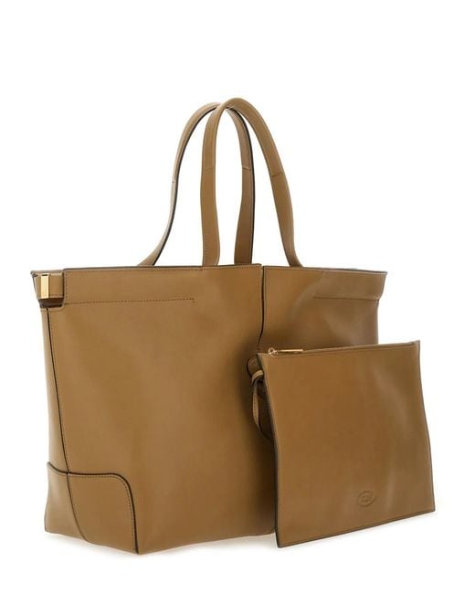 Tod's Brown "Di Bag Folio" Medium-Small Bag
