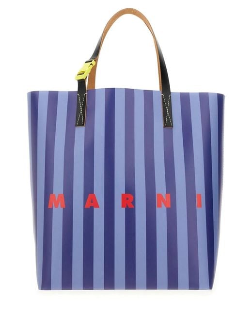 Marni Blue Tribeca Shopping Bag for men