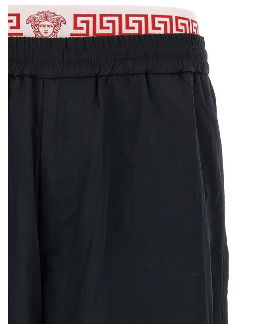 Versace Blue 'Greca' Pattern Joggers for men