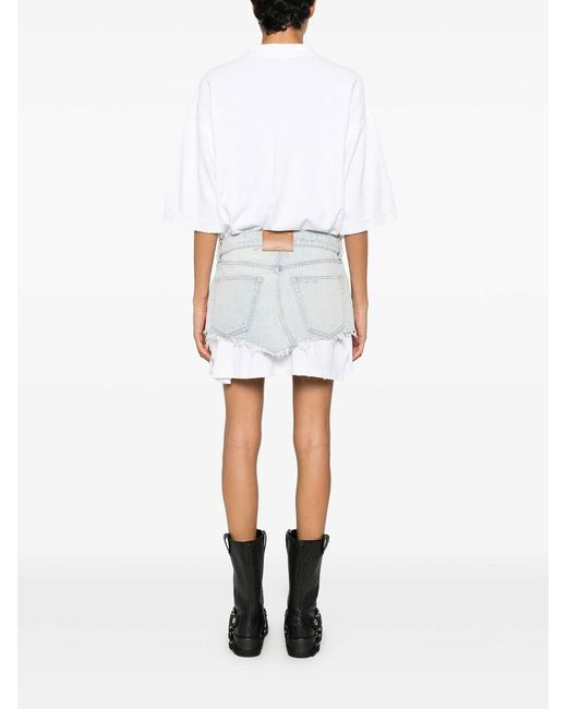 Alexander Wang White Pre-Styled Denim Polo Dress