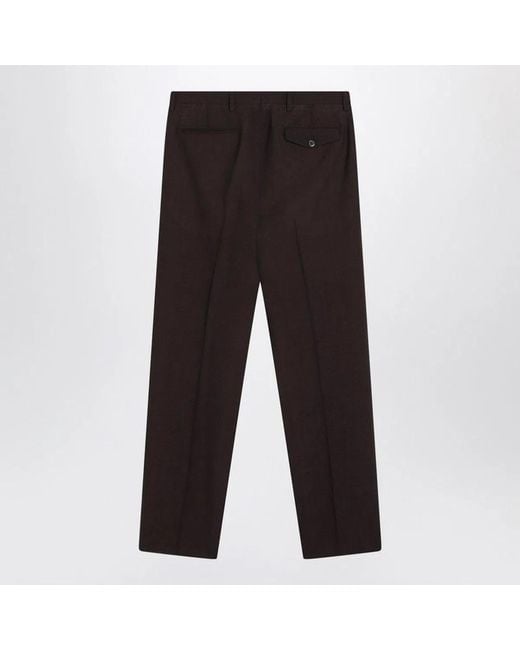 Prada Black Wool Trousers for men
