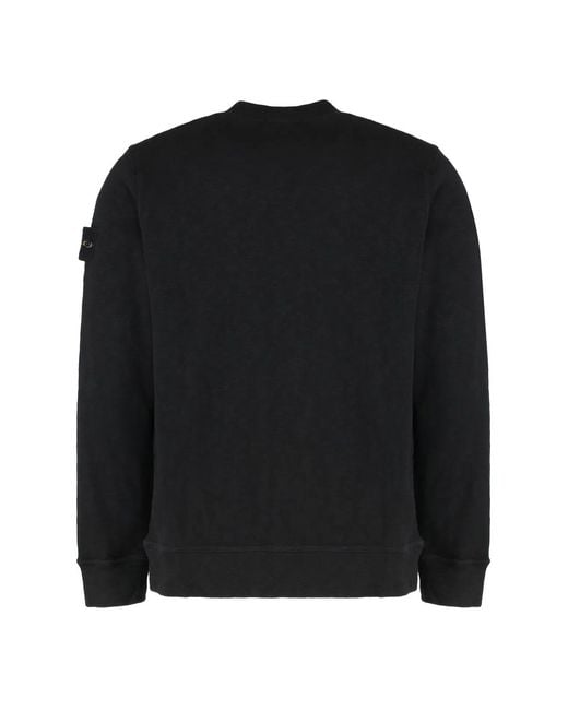 Stone Island Black Cotton Sweatshirt for men