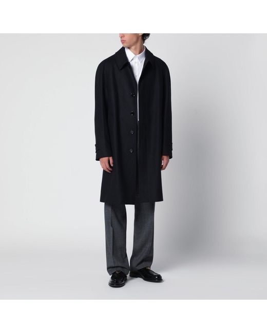 Lardini Black Singlebreasted Coat for men