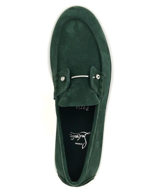 Christian Louboutin Green 'Chambeliboat' Loafers for men