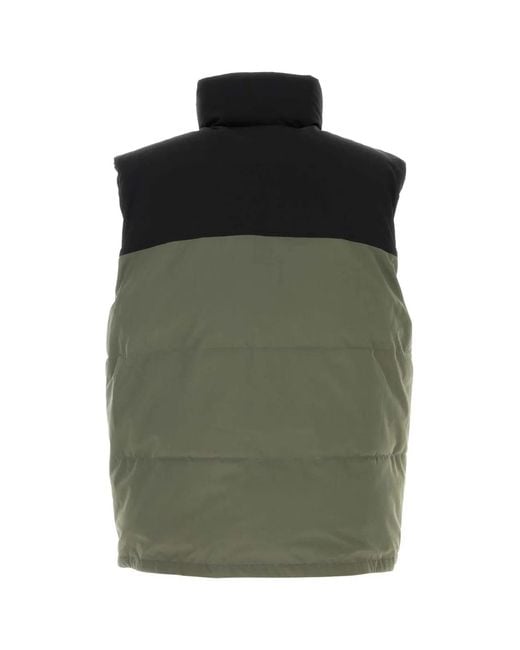 A.P.C. Green Two-Tone Stretch Polyester Doudoune Padded Jacket for men