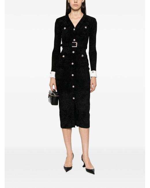 Self-Portrait Black Lace Midi Dress