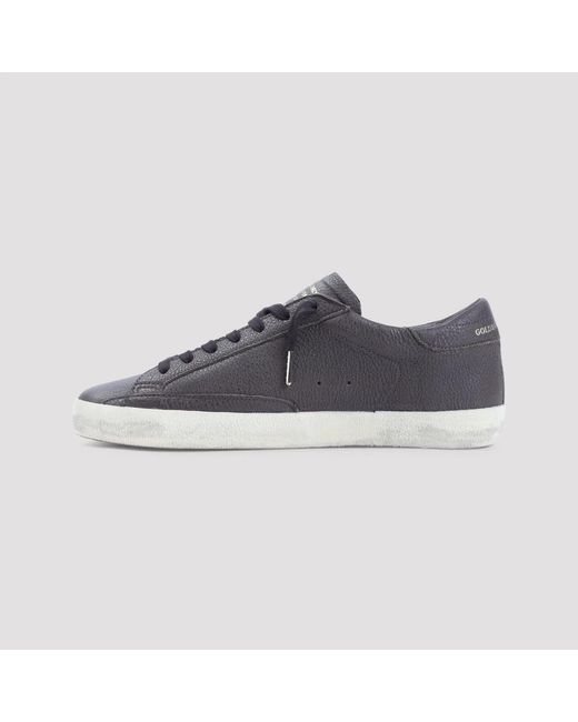 Golden Goose Deluxe Brand Blue Super-Star Leather Sneakers for men