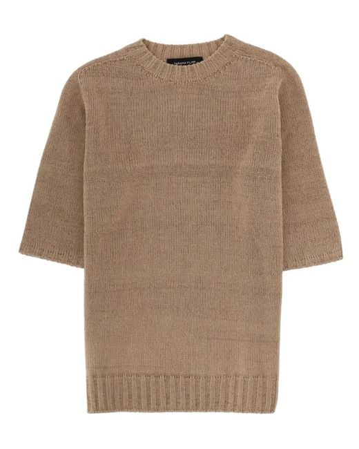 Fabiana Filippi Natural Linen Blend T-Shirt