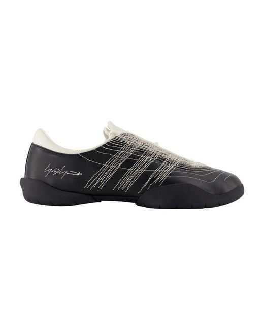 Y-3 Black Regu Embroidery Sneakers