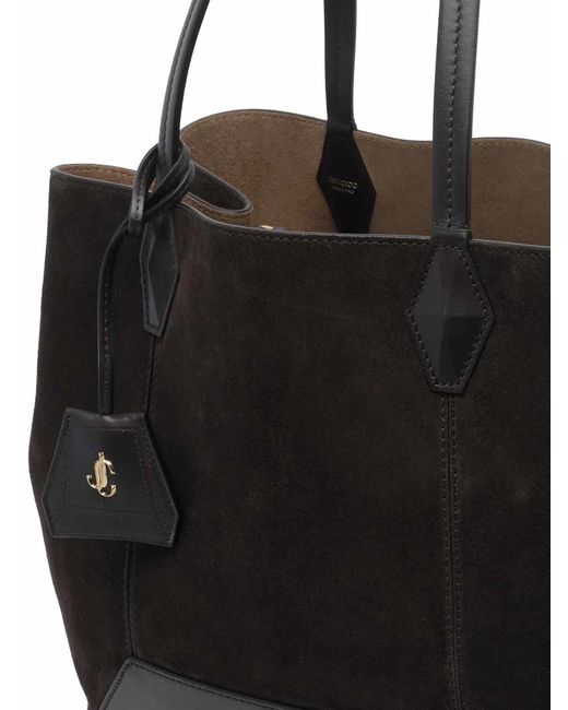Jimmy Choo Black Coffe Diamond Tote Bag