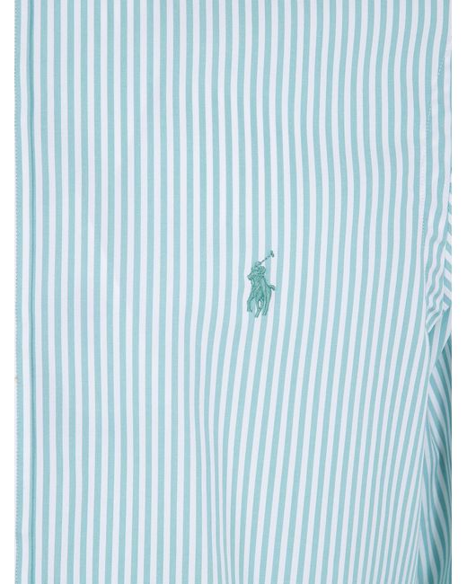 Polo Ralph Lauren Long Sleeves Sport Stripes Shirt in Blue | Lyst