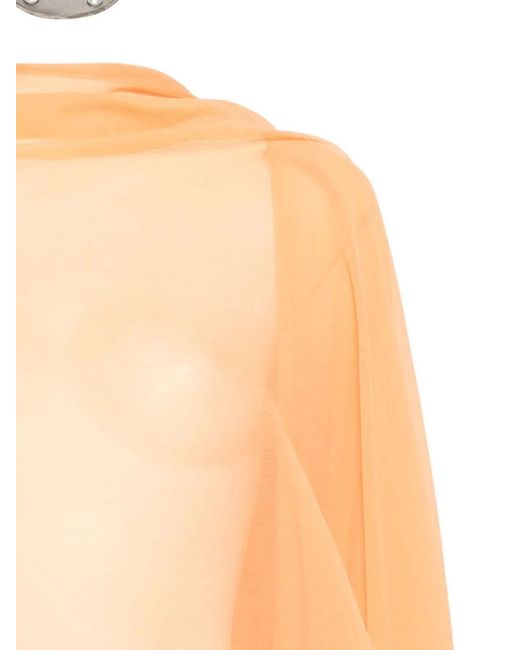 Ermanno Scervino White Silk Scarf