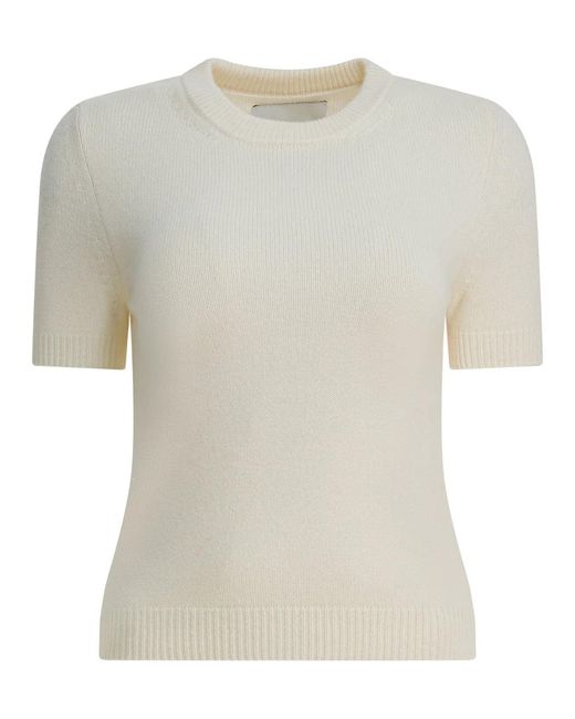 Sa Su Phi White Cashmere Knit Sweater