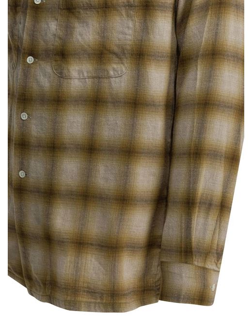 Beams Plus Green Cotton Wool Shirt for men
