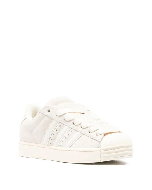 Adidas Originals White Superstar St Suede Sneakers