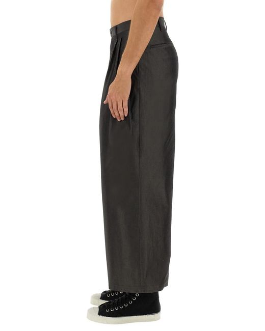 A.I.E. Black Wide Fit Pants for men