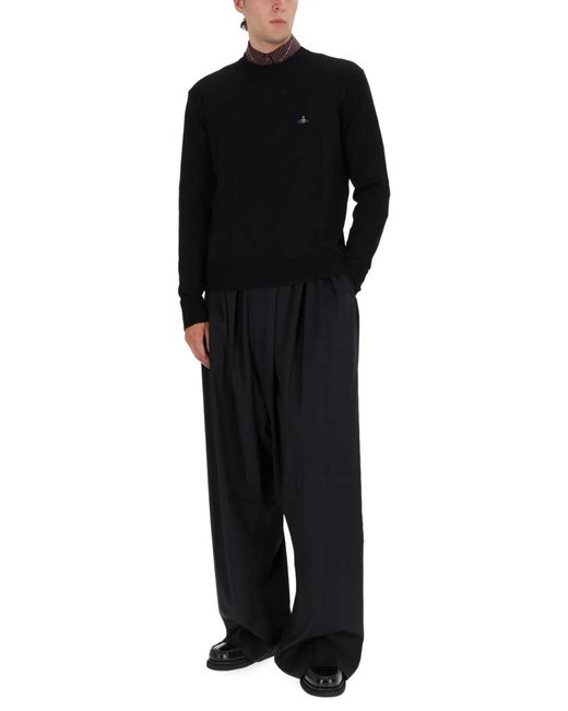 Vivienne Westwood Black Alex Jersey With Logo for men
