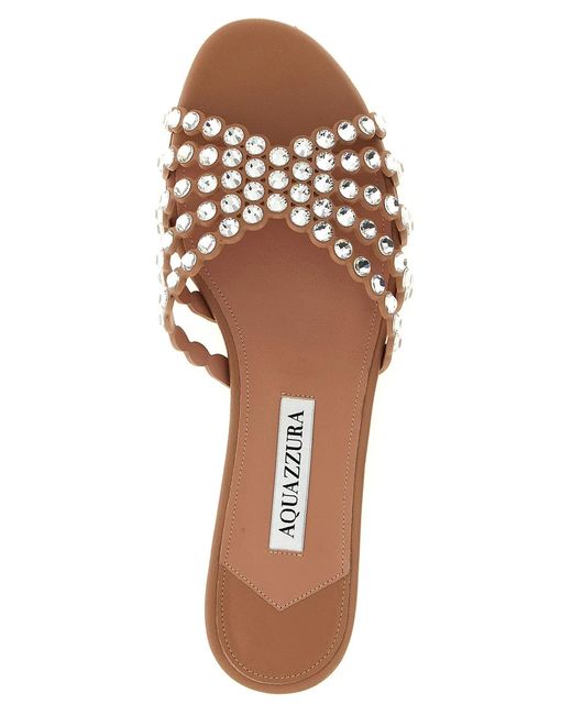 Aquazzura Natural 'Tequila' Slides